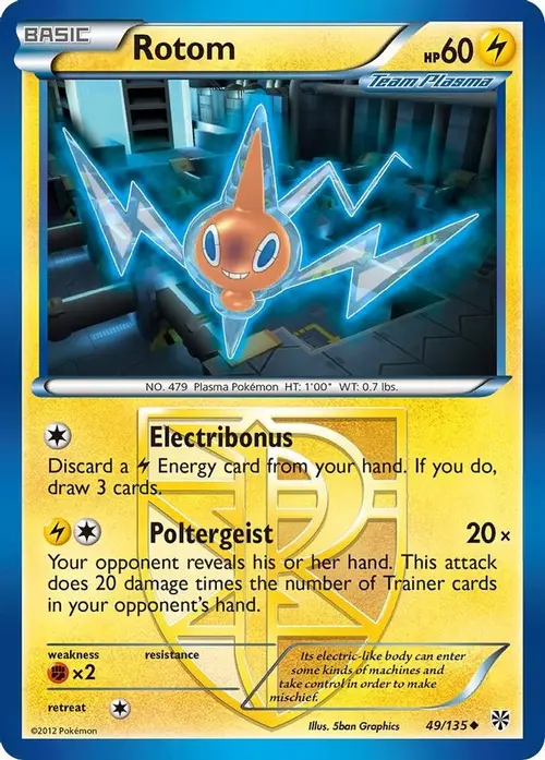 Rotom (Team Plasma) card art