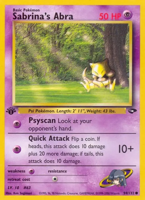 Sabrina's Abra (94) card art