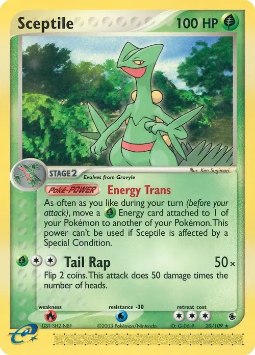 Sceptile - 20/109 card art