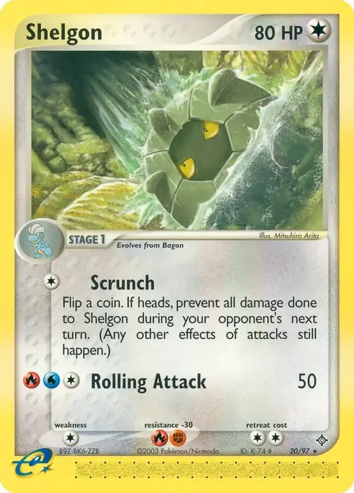 Shelgon - 20/97 card art