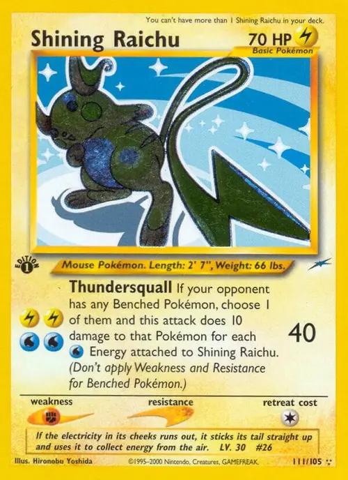 Shining Raichu card art