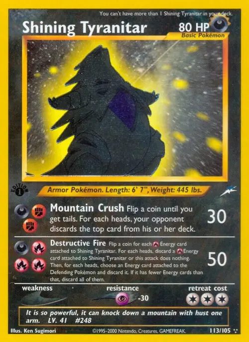 Shining Tyranitar card art
