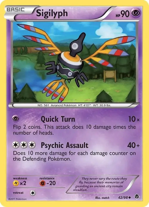 Sigilyph (42) card art