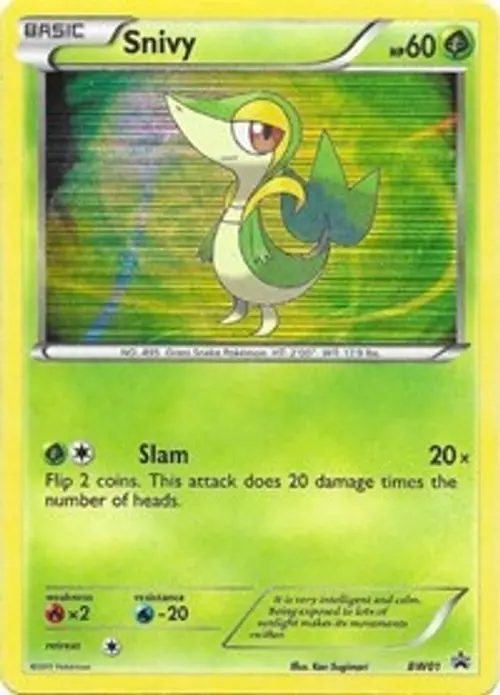 Snivy - BW01 card art