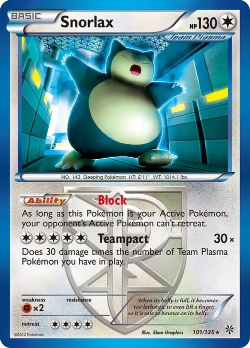 Snorlax (Team Plasma) card art
