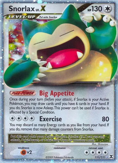 Snorlax Lv.X card art