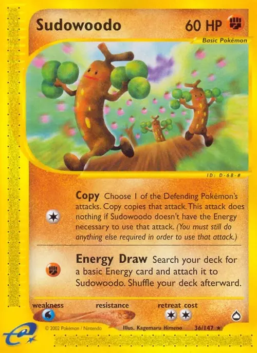 Sudowoodo card art