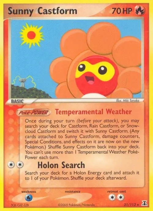 Sunny Castform card art