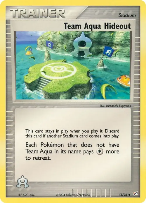 Team Aqua Hideout card art