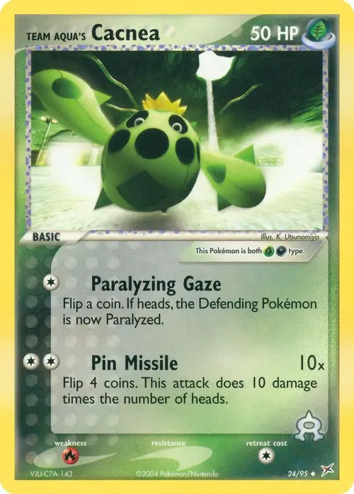 Team Aqua's Cacnea - 24/95 card art