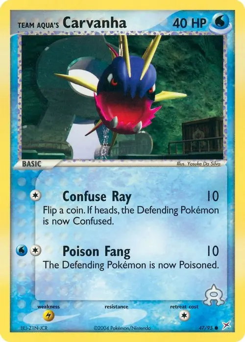 Team Aqua's Carvanha - 47/95 card art
