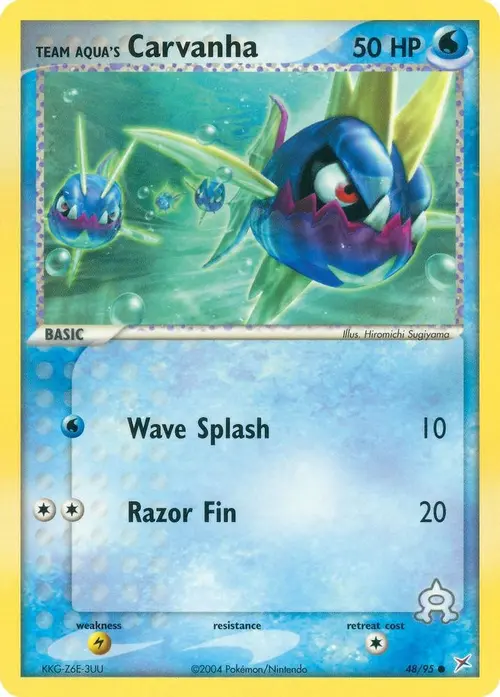 Team Aqua's Carvanha - 48/95 card art