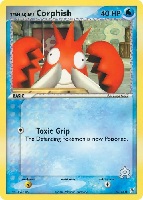 Team Aqua's Corphish - 50/95 card art