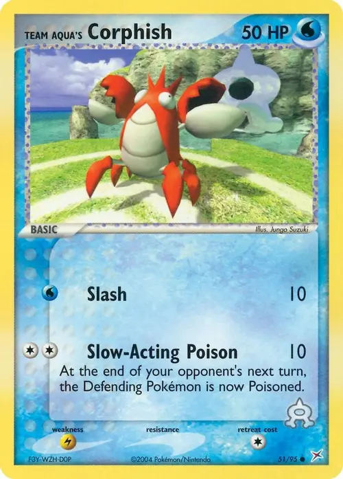 Team Aqua's Corphish - 51/95 card art