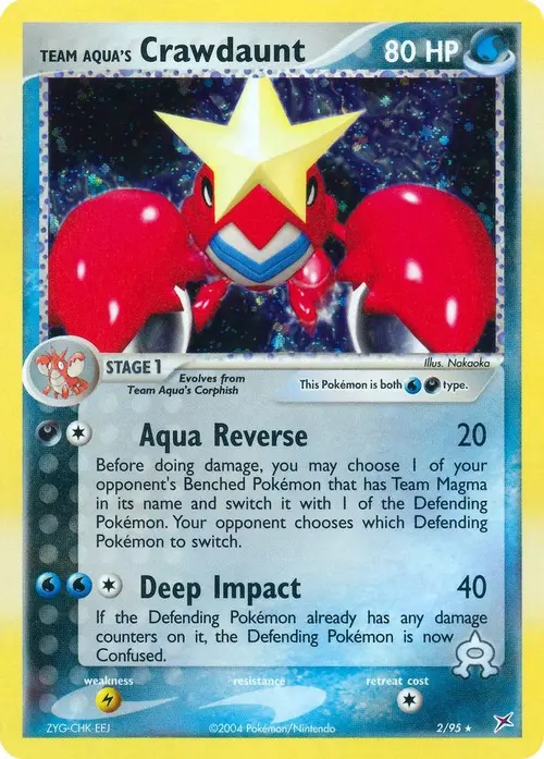Team Aqua's Crawdaunt - 2/95 card art