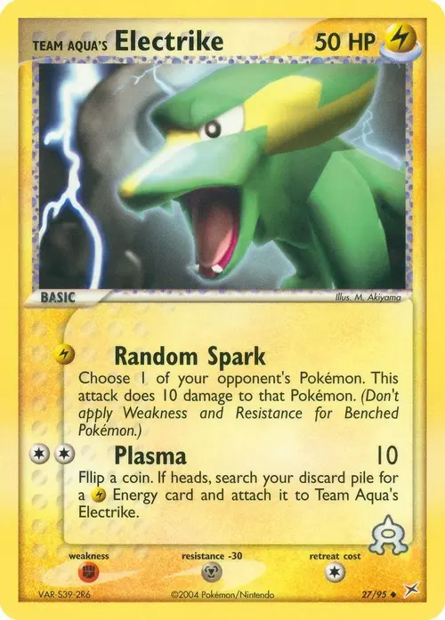 Team Aqua's Electrike - 27/95 card art