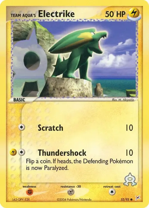 Team Aqua's Electrike - 52/95 card art