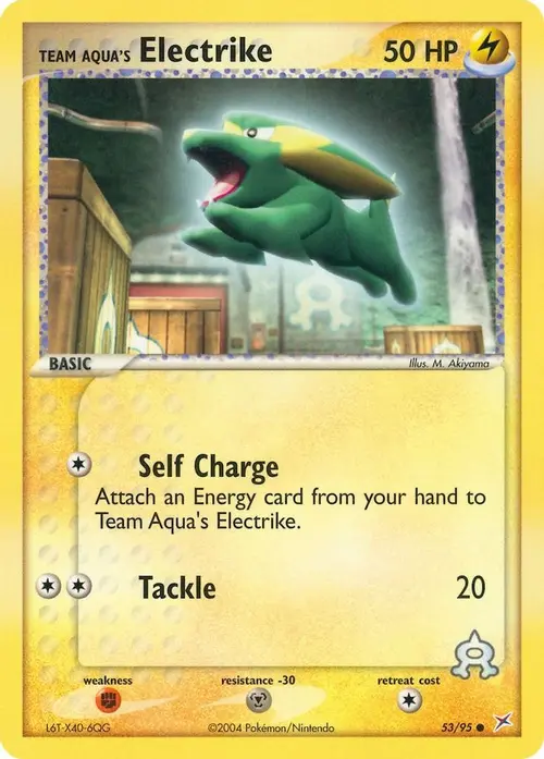 Team Aqua's Electrike - 53/95 card art