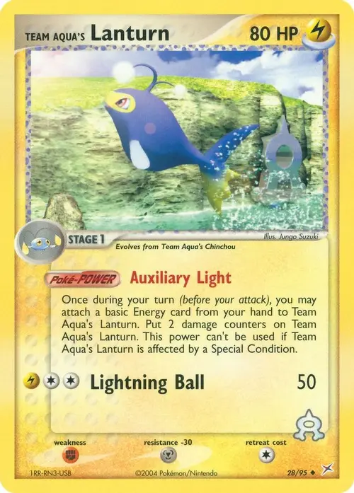 Team Aqua's Lanturn card art