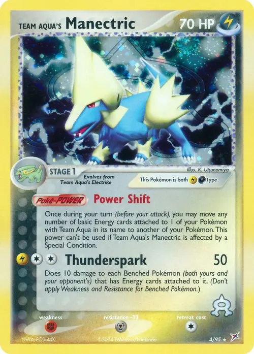 Team Aqua's Manectric - 4/95 card art
