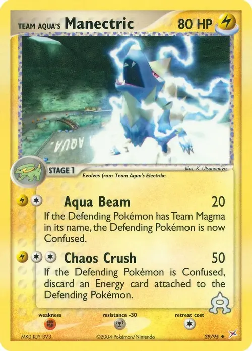 Team Aqua's Manectric - 29/95 card art