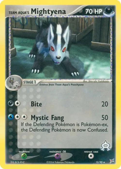 Team Aqua's Mightyena - 15/95 card art