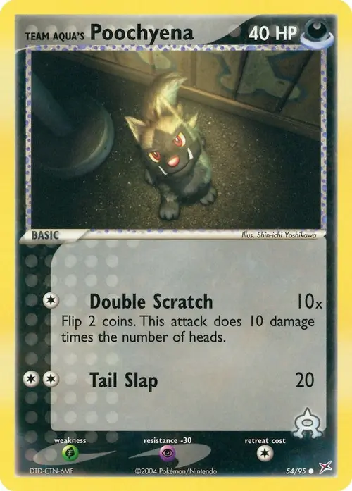 Team Aqua's Poochyena - 54/95 card art