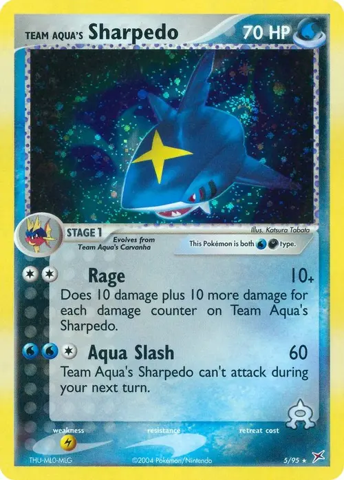 Team Aqua's Sharpedo - 5/95 card art