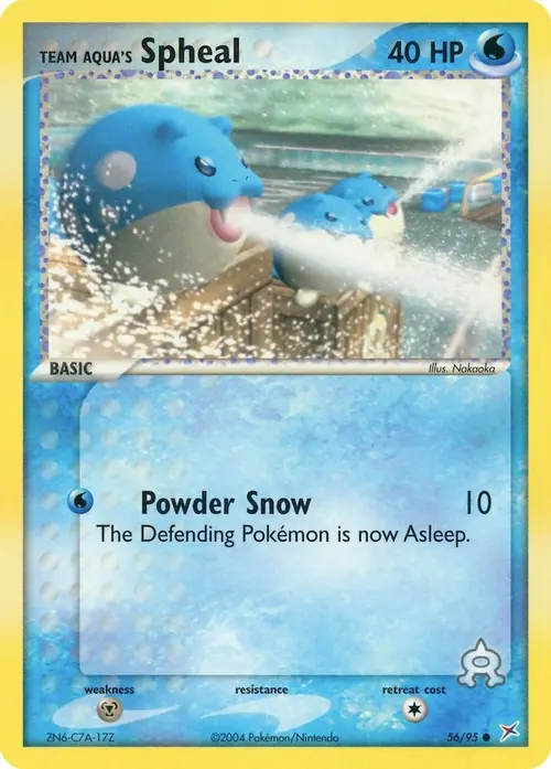 Team Aqua's Spheal - 56/95 card art