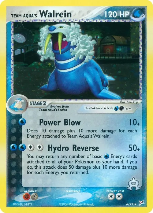 Team Aqua's Walrein card art
