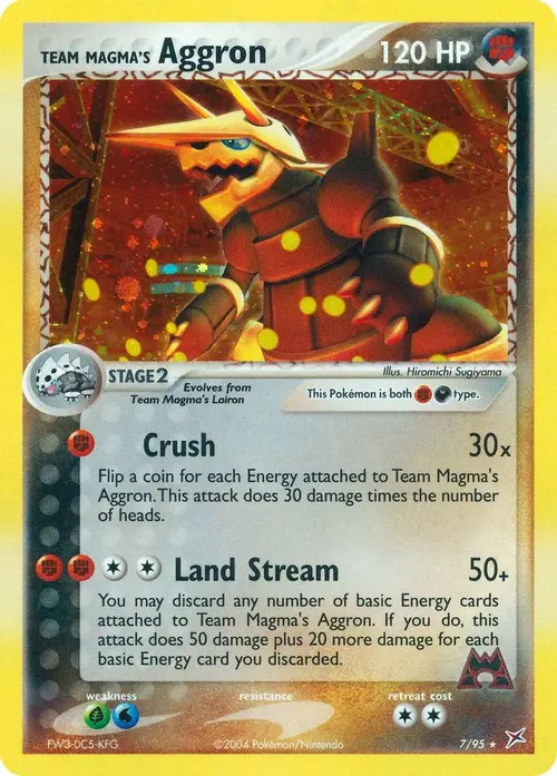 Team Magma's Aggron card art