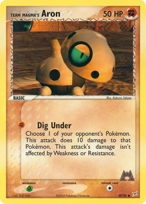 Team Magma's Aron - 59/95 card art