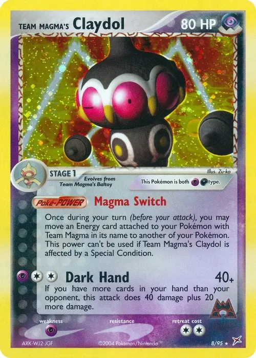 Team Magma's Claydol - 8/95 card art