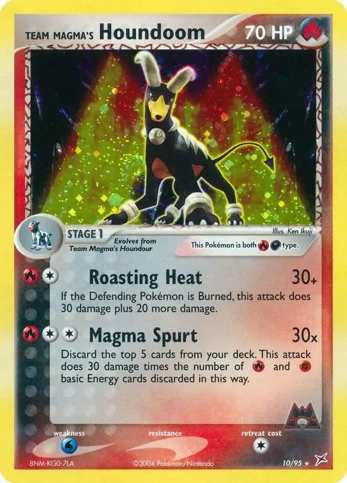 Team Magma's Houndoom - 10/95 card art