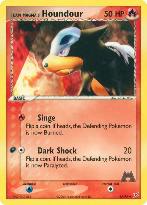 Team Magma's Houndour - 35/95 card art