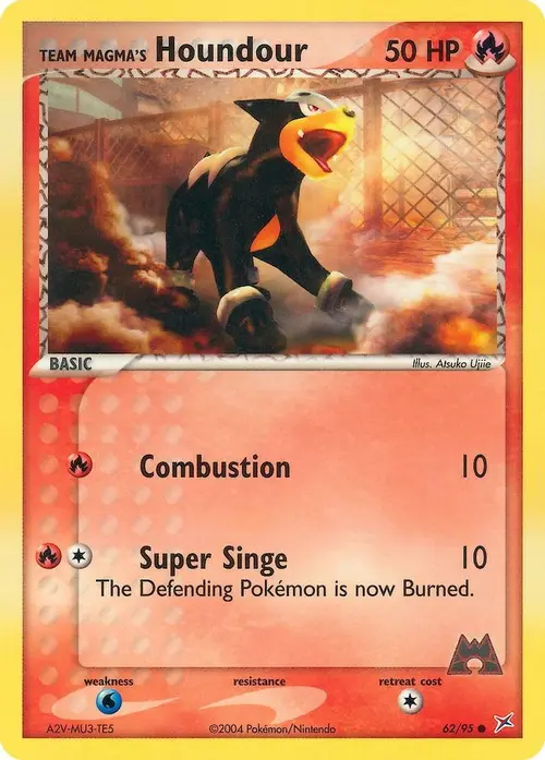 Team Magma's Houndour - 62/95 card art
