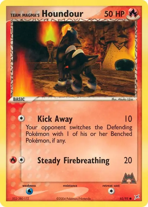 Team Magma's Houndour - 63/95 card art