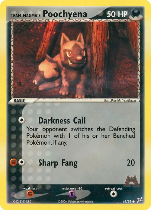 Team Magma's Poochyena - 66/95 card art