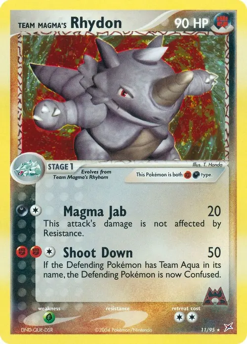 Team Magma's Rhydon - 11/95 card art