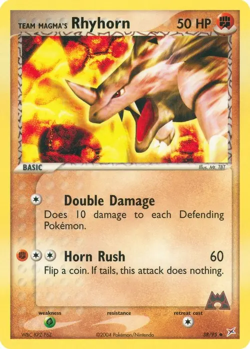Team Magma's Rhyhorn - 38/95 card art