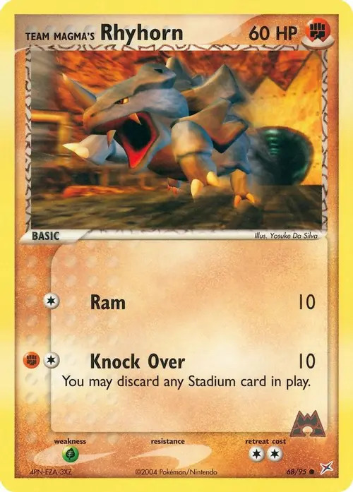Team Magma's Rhyhorn - 68/95 card art