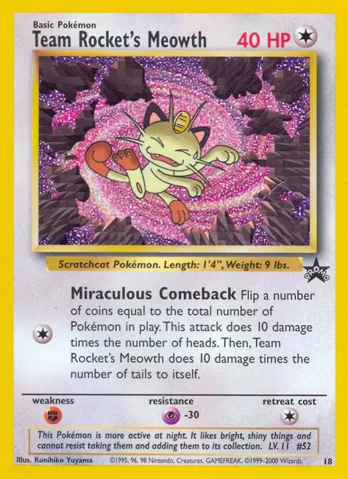 Team Rocket's Meowth card art