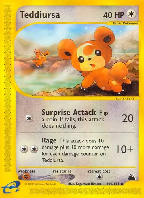 Teddiursa card art