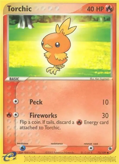 Torchic - 73/109 card art