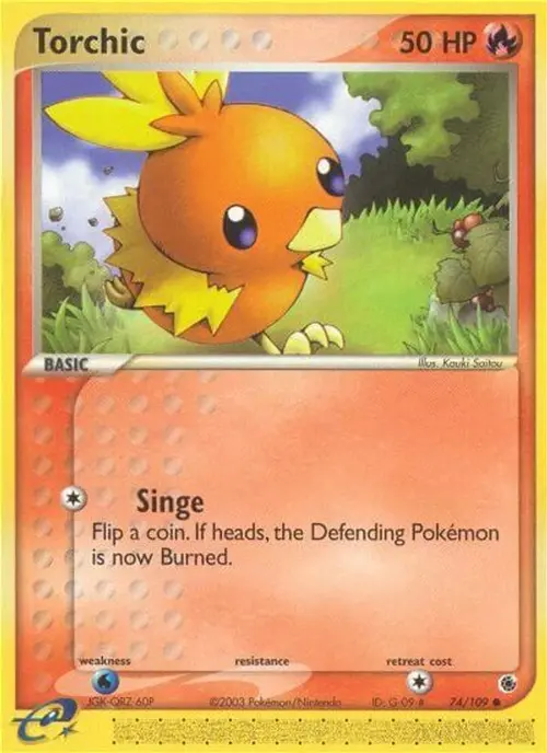 Torchic - 74/109 card art