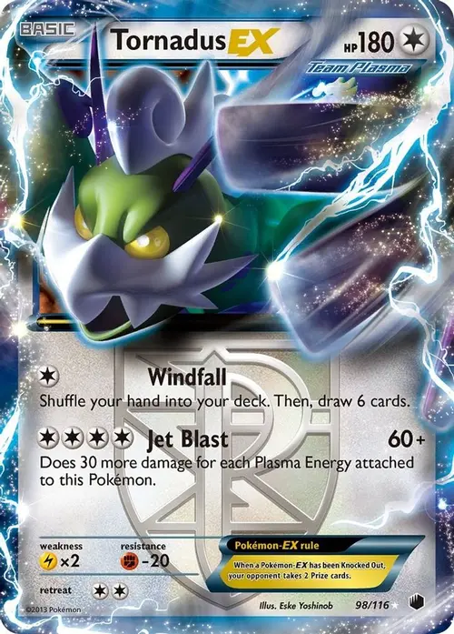 Tornadus EX (Team Plasma) card art