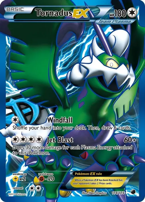 Tornadus EX (Team Plasma) (114 Full Art) card art