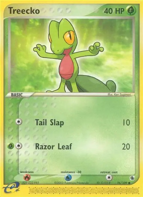 Treecko - 76/109 card art