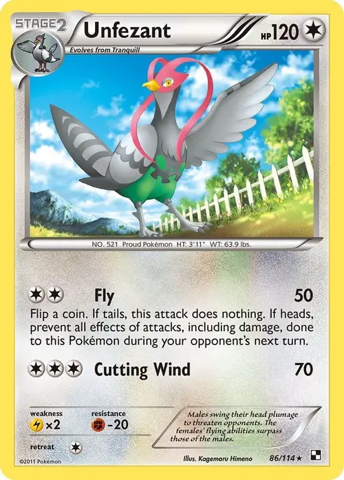 Unfezant card art