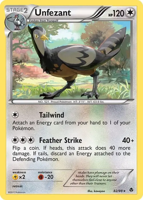 Unfezant card art